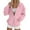 Pink, variant on Tops for Women Women's Solid Color Sweatshirt Women's Casual And Fashionable Solid Color Zipper Hoodless Sweatshirt