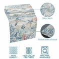 thumbnail image 5 of Bed Runner Scarf for Cal.King Size Bed, Coastal Starfish Beds Scarf Throws for Foot of Bedding, Blue Nautical Coral Seashell Wooden Decorative Beds Runners for Bedroom Guestroom, 102"x20", 5 of 8
