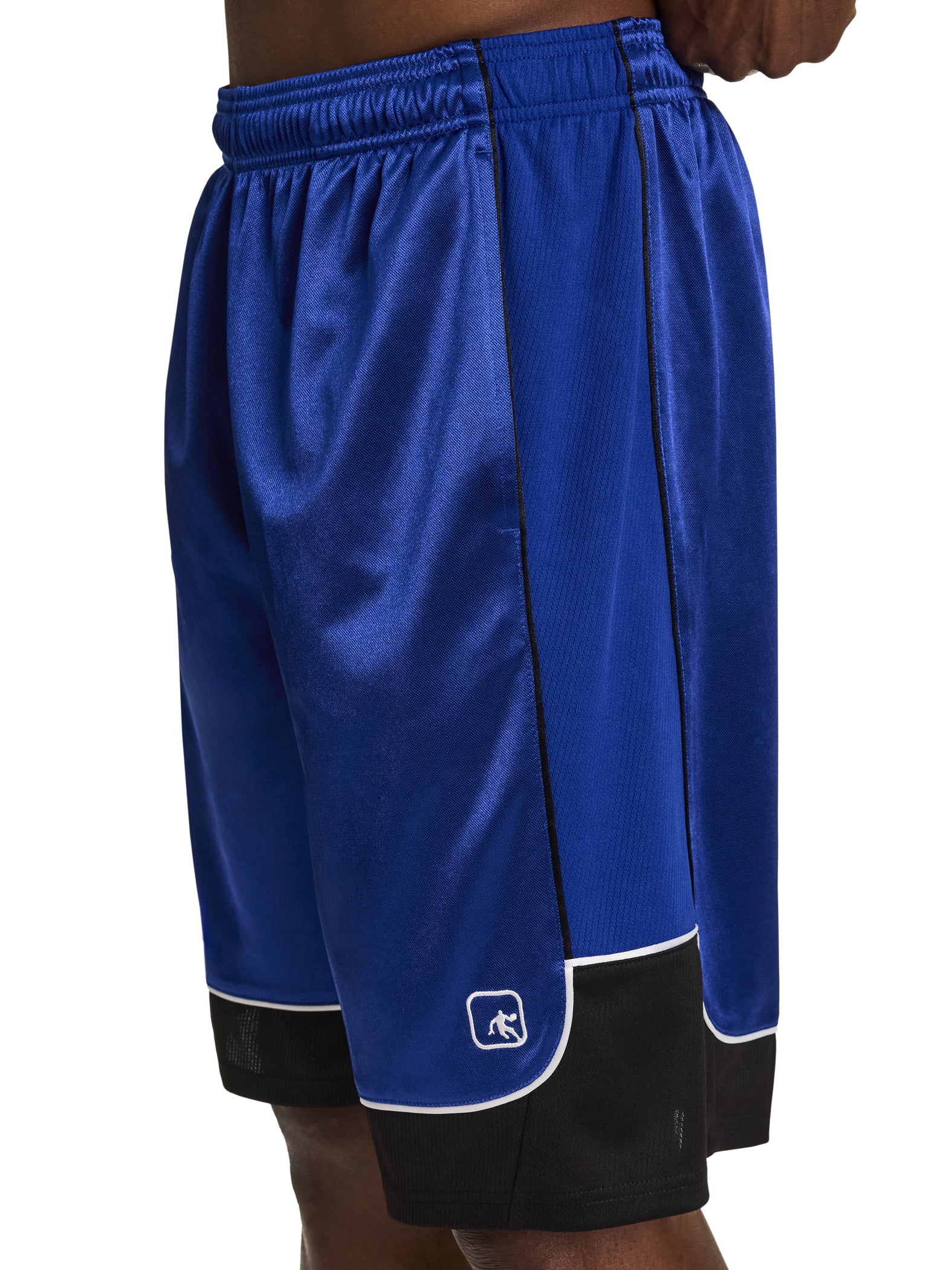 AND1 Men's and Big Men's All Court Colorblock Short, 11" inseam, up to Size 5XL