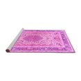 thumbnail image 2 of Ahgly Company Machine Washable Indoor Square Medallion Pink Traditional Area Rugs, 7' Square, 2 of 4