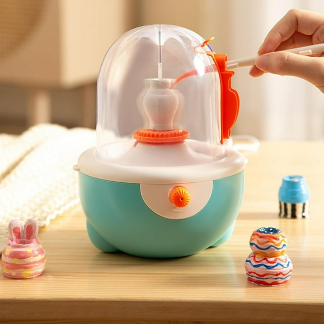 Mini Pottery Wheel Kit Kids Speed Adjustable DIY Sculpting Pottery Maker Full Set