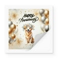 thumbnail image 2 of Happy Anniversary Golden Retriever Celebrates Wedding Love Family Party Vinyl Sticker Goldens Dog Lover Gifts Idea Waterproof Decal Art Decor - 01015, 2 of 5