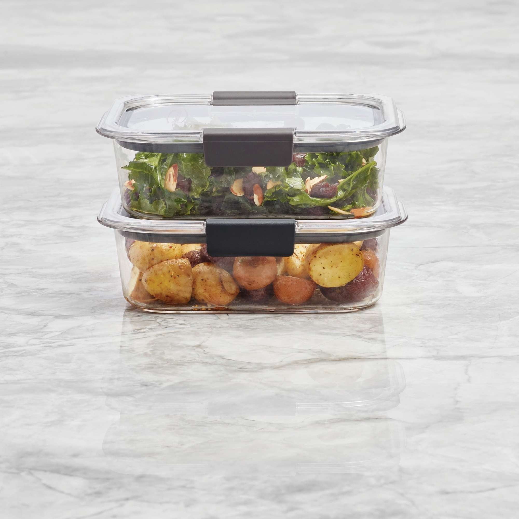 (4 pack) Rubbermaid 3.2 Cup Brilliance Stain-Proof Food Storage Container, Set of 2