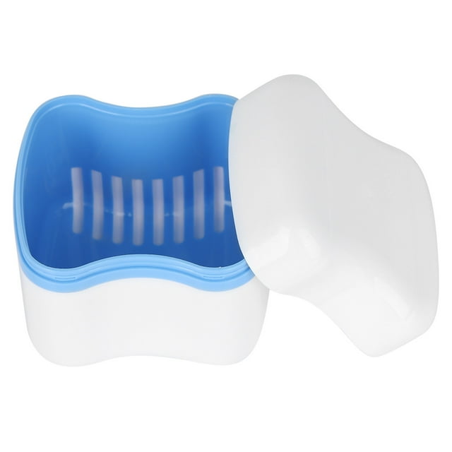 Taza Para Dentadura Postiza, Contenedor Para Dentadura Postiza De 3 Colores, Caja De Almacenamiento Para Dentadura Postiza Con Pantalla De Filtro, Aparato Dental