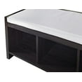 Ameriwood Home Collingwood Entryway Storage Bench with Cushion, Espresso