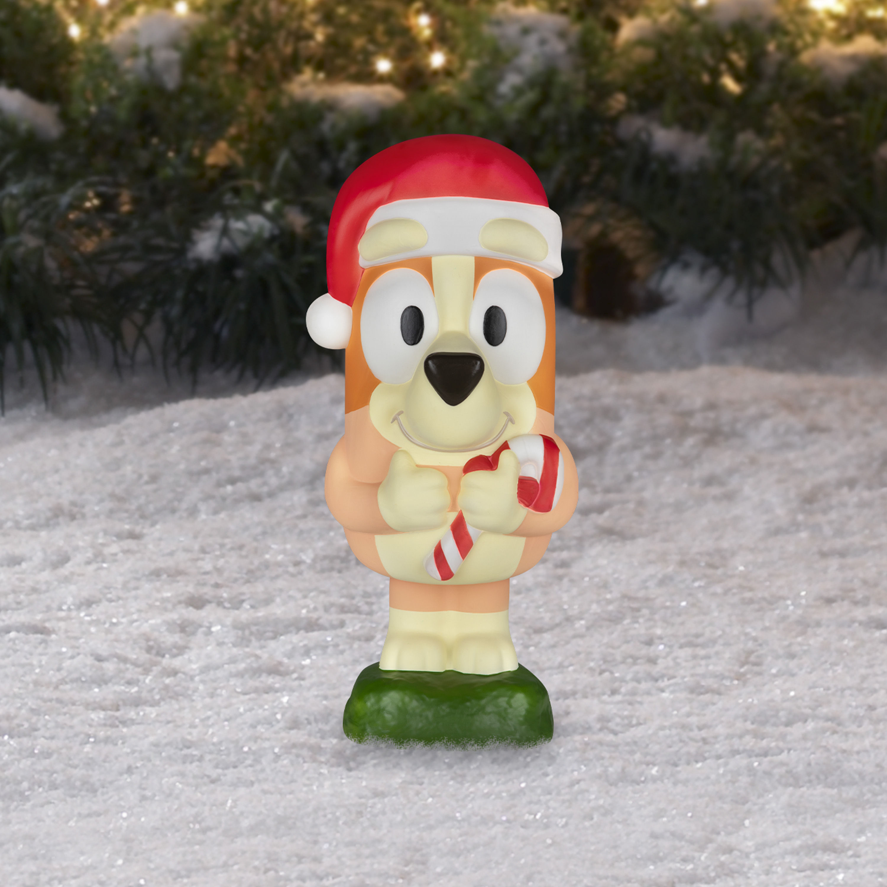 Bingo with Candy Cane Bluey 22-Inch LED Blow Mold Christmas Decoration – Indoor/Outdoor Holiday Décor