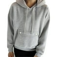 thumbnail image 2 of Women's Essentials Hoodie Full Hoodie Long Sleeve Hooded Fall Outfits for Women Casual Jackets Winter Clothes Hoodies Tops Loose Sweatshirt with Pocket, 2 of 6