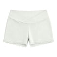 thumbnail image 6 of ZVNAΖH Maternity Lounge Shorts Comfy Ribbed Knit Sleep Shorts Low Waist Breathable Lace Trim Home Shorts for Pregnancy, M-3XL, 6 of 6