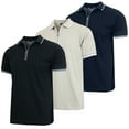 thumbnail image 4 of Men’s Modern Fit Polo Shirt with Zip Placket (S-2XL), 4 of 5