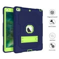 thumbnail image 4 of ELEHOLD Rugged Hybrid Case for iPad 6th/5th Gen/Pro 9.7 inch (2018/2017/2016) Three-Layer Full Protection Hidden Kickstand Shockproof Durable Case for iPad 9.7 ,NavyBlue+Green, 4 of 7