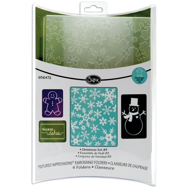 Sizzix Textured Impressions Embossing Folders, Christmas 3
