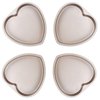 CHEFMADE Layers Cake Pan Set, 8-inch 4Pcs Non-Stick Heart-Shaped Rainbow Cake Bakeware for Oven Baking (Champagne Gold)