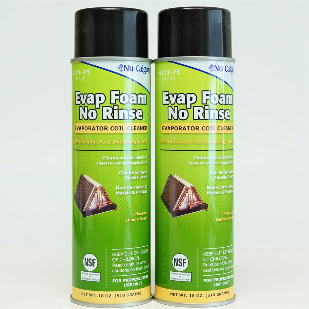 NuCalgon 417175 Evap Foam No Rinse Evaporator Coil Cleaner, 18 oz. (Pack of 2)