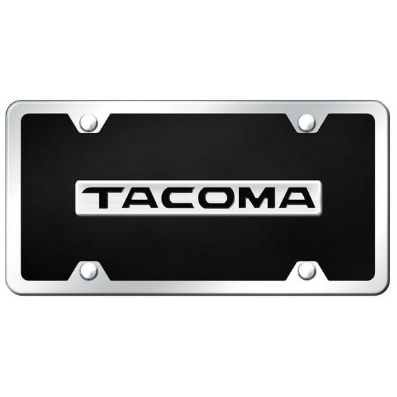 Toyota Tacoma Chrome Logo Black Acrylic Kit License Plate Frame Official License