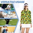 thumbnail image 6 of Uorisanigo Ladybug Flower Womens Long Sleeve Golf Shirt Versatile Stylish Athletic Polo Workout Tops Relaxed 1/4 Zipper Tennis Tops for Tennis Hiking & Outdoor Sports, 6 of 7