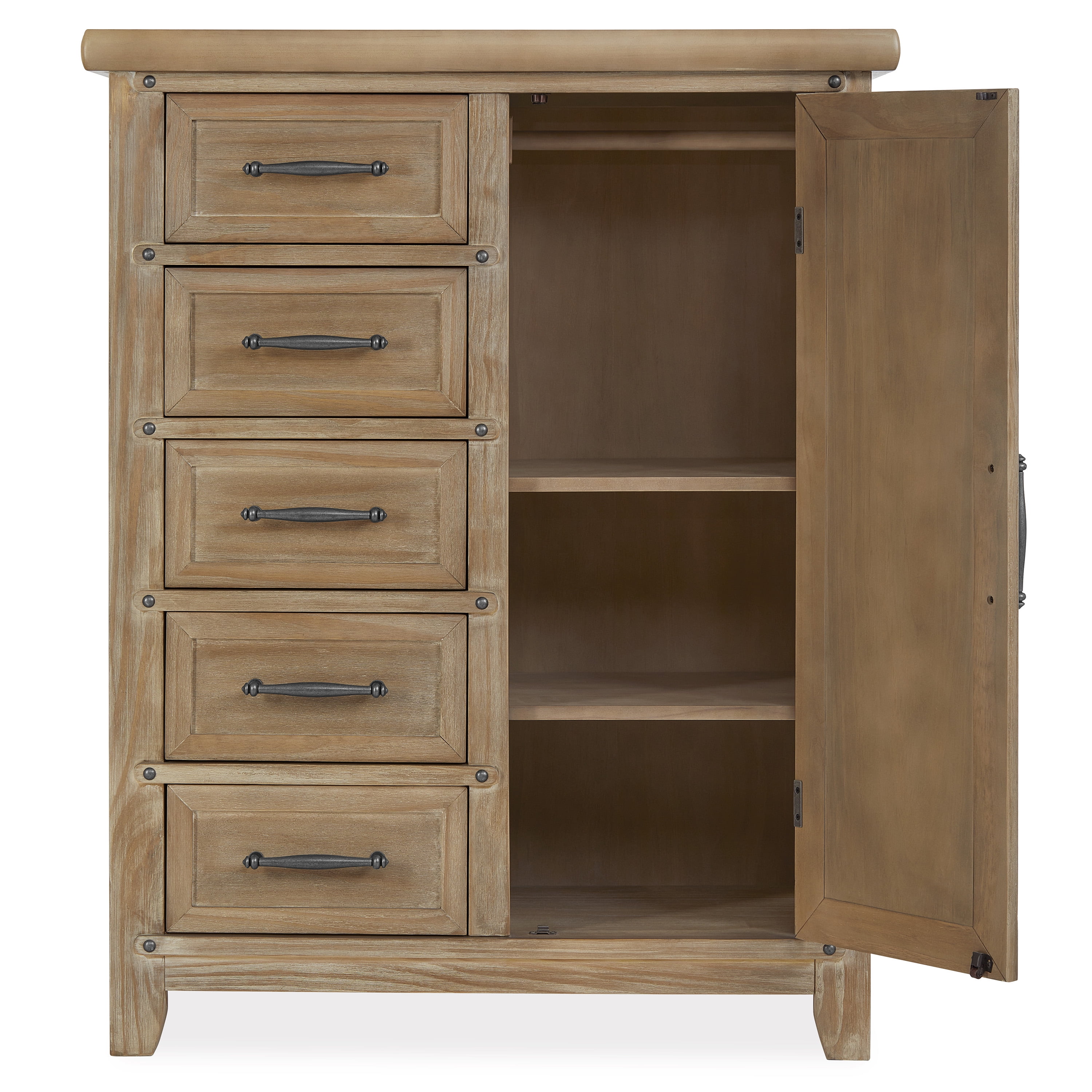 Evolur Andorra Chifferobe, Designed for Storage, Solid and Sturdy Build, Barnwood