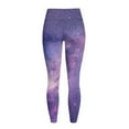 thumbnail image 6 of Renewold Galaxy Violet Leggings for Women with Pockets Buttery Soft Running Pants High Waisted Spandex Graphic Leggings Thick Essential Pants Scrunch Butt Lifting, XL, 6 of 8
