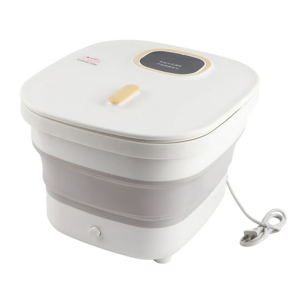 Bañera de hidromasaje plegable para pies con 10 rodillos de masaje, temperatura constante, lavabo de mano para remojo de pies, interruptor mecánico
