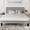 Grey, variant on Full Size Bed Frame, Velvet Upholstered Platform Bed with Wingback Headboard, Wooden Slat Support, No Box Spring Needed, Easy Assembly, Navy Blue