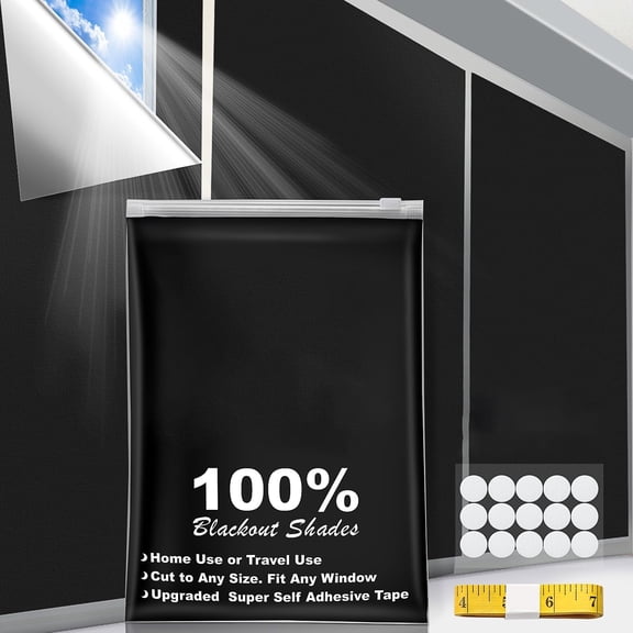Portable Blackout Curtains, (78.7“" x 57") Blackout Shades, 100% Portable Blackout Blinds for Any Window, Temporary Blackout Shades for Baby/Travelers/Bedroom