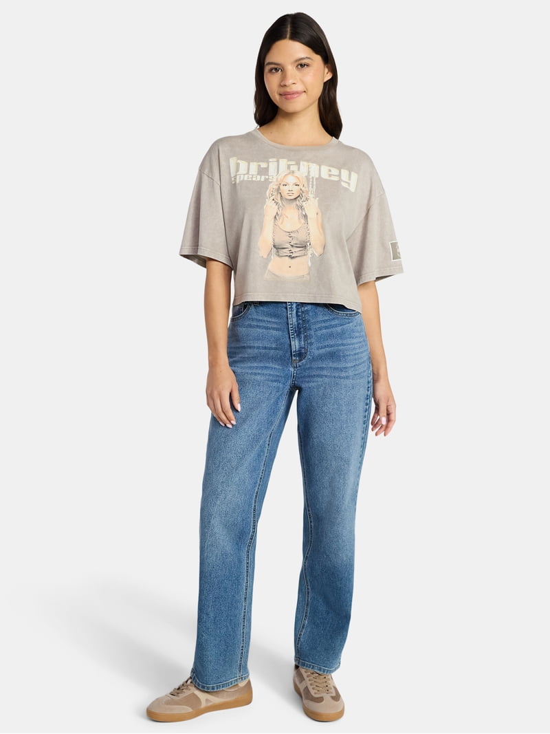 Britney Spears Women's Skimmer Tee with Short Sleeves, XXS-4X