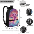 thumbnail image 4 of Bulopur Galaxy Pink Dragon Kids Backpack Set 5 Pcs Kawaii Book Bag with Lunch Bag, Pencil Case, Water Bottle Cover and Wrist Strap for Girls Ages 6-12, 4 of 8