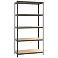 thumbnail image 6 of vidaXL Shelf Bookshelf Shelving Unit Rack 5-Layer Steel and Engineered Wood, 6 of 36