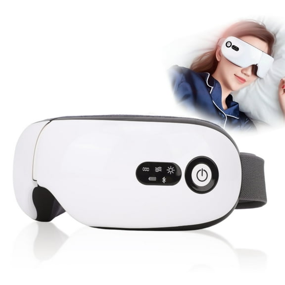 Eye Massager with Heat, Compression & Vibration for Eye Strain Relief, Bluetooth Music, Sleep Aid, Gifts for Women Men