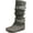Grey, variant on Top Moda Womens Bank-21 Sweater Slouchy Buckle Top Calf Wedge Boot