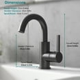 thumbnail image 4 of YZZY Bathroom Sink Faucet Single Handle Single Hole Lavatory Basin Faucet Black Modern Vanity Sink Faucet, 4 of 5