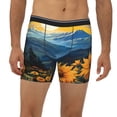 thumbnail image 2 of Salouo Elegant Sunset Sunflower Pattern Men's Boxer Briefs, Soft & Breathable Underwear Elastic Waistband Briefs for Men,1-Pack, 2 of 7