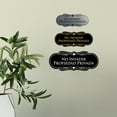 thumbnail image 3 of Signs ByLITA Designer Spanish No invadir propiedad privada Sign (Brushed Silver) - Large, 3 of 5