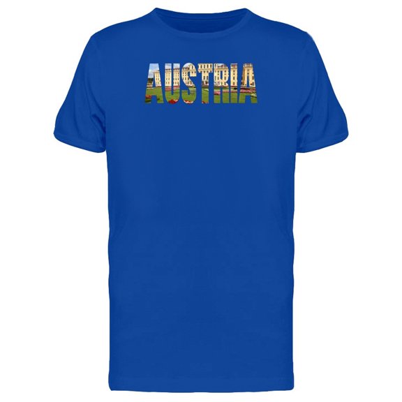 Austria Country Word With Photo Tee Men's -Image by Shutterstock