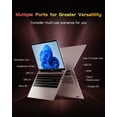 thumbnail image 5 of 15.6" IPS FHD-Laptop, Intel Pentium N100 4GB RAM 128GB SSD (Beat i3-1115G4, Up to 3.4GHz) with Backlit Keyboard Fingerprint Reader Type-C Charging WiFi 6 BT5.2, 5 of 7