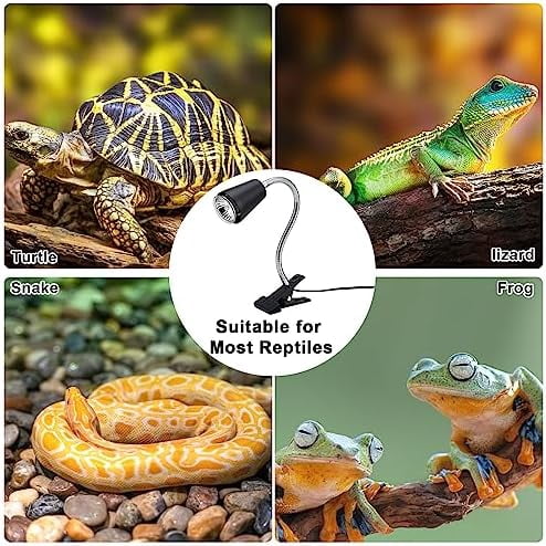 Reptile Heat Lamps, UVA/UVB Turtle Heat Lamp,Turtle Aquarium Light Bulbs, Heating Lamps with Cycle Timer, 360° Rotatable Heat Lamp for Lizard Turtle Snake Aquarium Aquatic Plants,2 Heat Bulbs