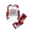 thumbnail image 2 of Pavied Pyjamas de Noël pour Famille, Ensembles de Pyjamas, Ensemble de Pyjamas de Noël Classiques pour Enfants avec Chapeau de Père Noël, Tenue Parent-Enfant Imprimée, Ensembles Assortis, Rouge 4-5 Ans, 2 of 3