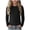 Black, variant on Dursoulink Girls Long Sleeve Crew Neck Pullover Top for Girls, Slim Fit Knit Shirt with Polyester-Spandex Blend, Solid Color Casual Blouse, 5–16 Years