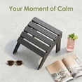 thumbnail image 5 of Folding Adirondack Ottoman set of 2, HDPE Outdoor Adirondack Chair Footrest for Outside Indoor,19.7in W,Grey(Set of 2), 5 of 7