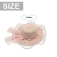 thumbnail image 2 of Sombrero de 56-58cm de circunferencia, sombrero de sol ondulado de malla para mujer, cinta de perlas para exteriores, sombrero de playa, sombrero para el sol con protección solar, 2 of 5