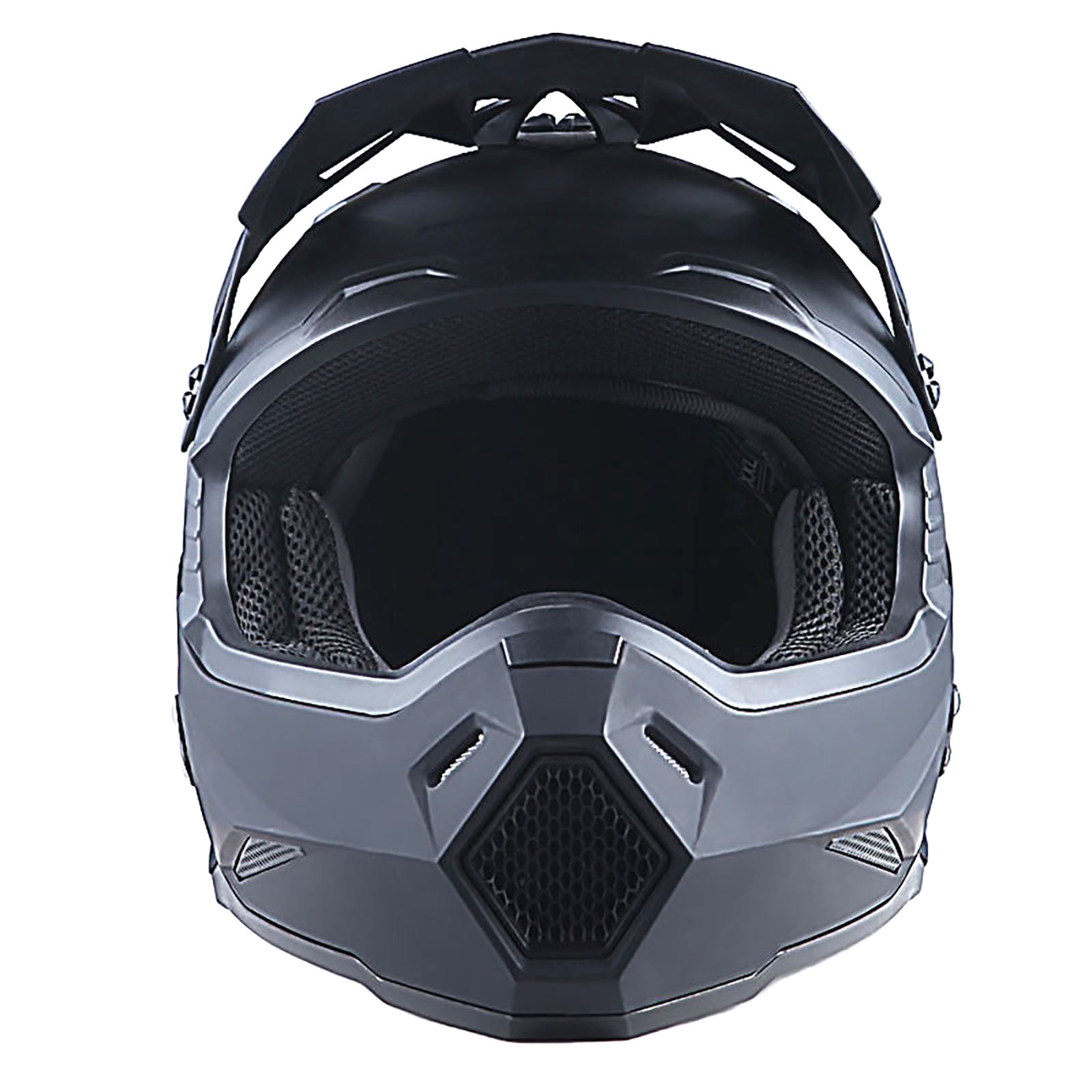 1Storm Motocross Adult Helmet ATV Dirt Bike BMX MX Helmet F801CLS Racing Style Matt Black