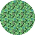 thumbnail image 1 of Ahgly Company Machine Washable Indoor Round Transitional Green Area Rugs, 6' Round, 1 of 7