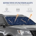 thumbnail image 4 of Saiise Snowflake Dark Blue for Foldable Car Sun Shades (2-Pack) Offer Sun Protection with an Easy-fold Design for Convenient Windshield Shading-Small, 4 of 6