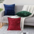 thumbnail image 6 of Haperlare 2 Pcs Decorative Square Pillowcase Velvet Pillow Covers Soft Cushion Case for Sofa Bedroom Car, 18"x18", Navy Blue, 6 of 7