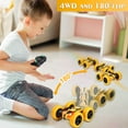 thumbnail image 6 of Kid Odyssey Remote Control Car, RC Stunt Car, 360 Degree Flips Double Sided Rotating Tumbling High Speed 7.5Mph and 2.4GHz Remote Control Toys for Kids, Toy Cars for Boys and Girls Gifts - Yellow, 6 of 9