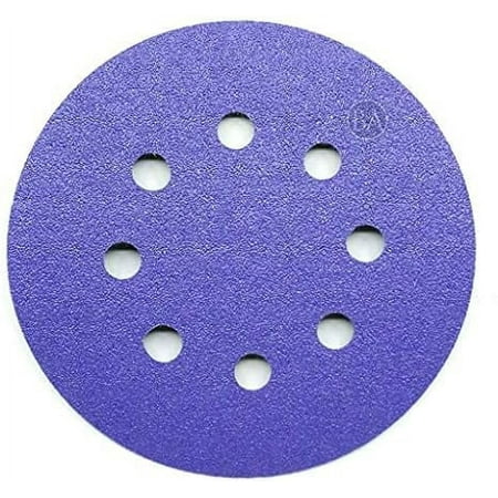 

Benchmark Abrasives 5 Premium Ceramic 8 Holes Film Backed Hook and Loop Discs (Pack of 50) - 1200 Grit