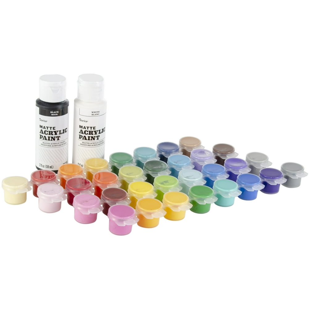 Acrylic Paint Pot Set 34/PkgMatte