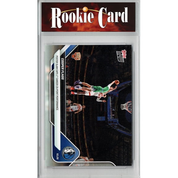 Certified Mint Cooper Flagg 2025 Topps Now #28 Poster Slam Rookie Card Dallas Mavericks