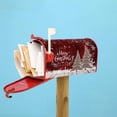 thumbnail image 6 of Wood Grain Winter Mailbox Covers Magnetic Standard Size 18" X 21" Christmas Tree Snowflakes Mailbox Cover Decorations Wrap, 6 of 6