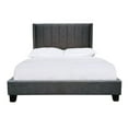 thumbnail image 3 of Topline Home Furnishings Upholstered Platform Bed in Dark Grey, 3 of 6