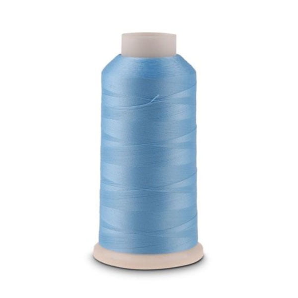 MasteelfCA 3000 Yards Spool Luminous Glow In The Dark Machine Embroidery Sewing Thread (Sky Blue)